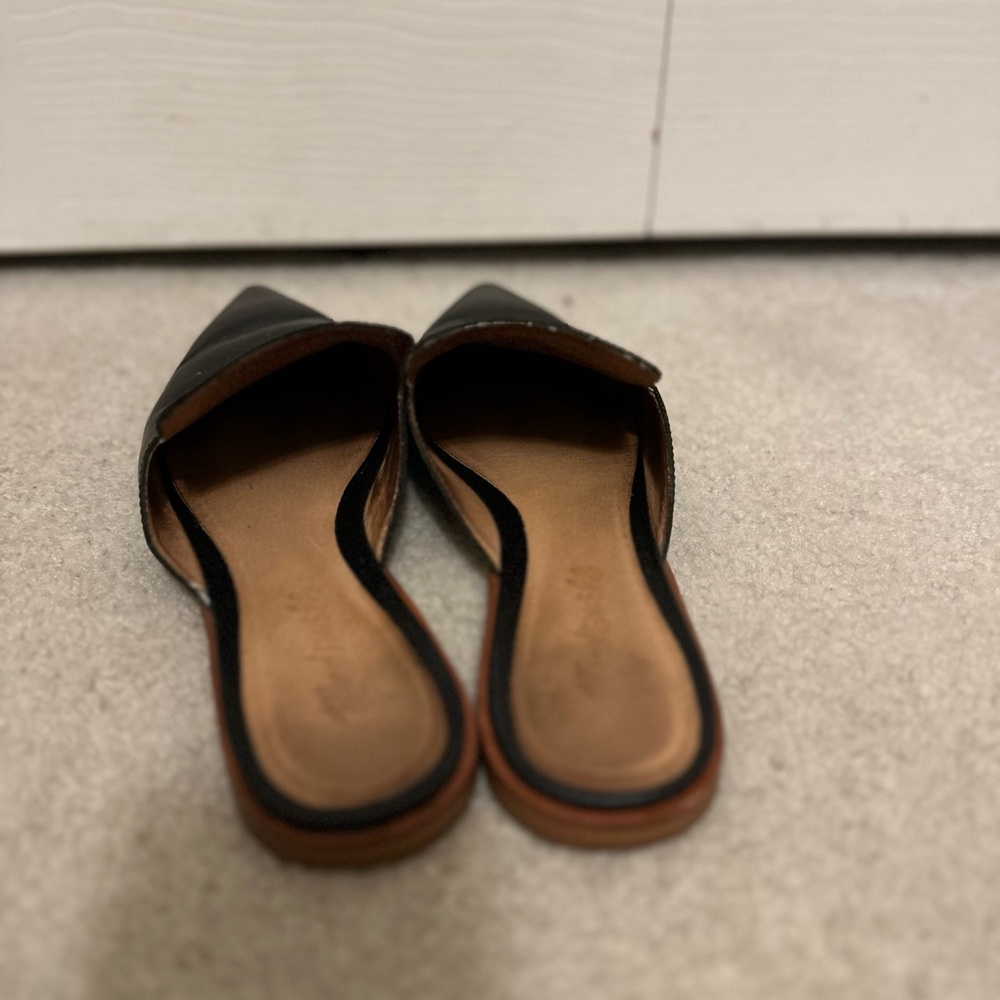 Madewell Black Gemma Pointed-Toe Slip-On Mules - Picture 2 of 7